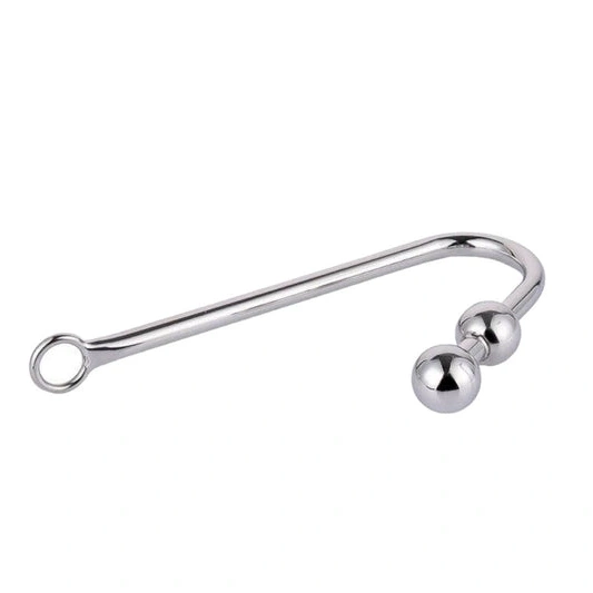 Anal Hooks 4417 Stainless Pleasurable Hook Steel Two Balls Anal 0813